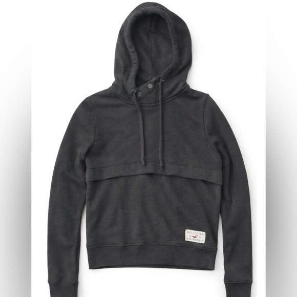 Hollister Tops - Hollister Pullover Hoodie Sweatshirt – Charcoal Gray – Size M